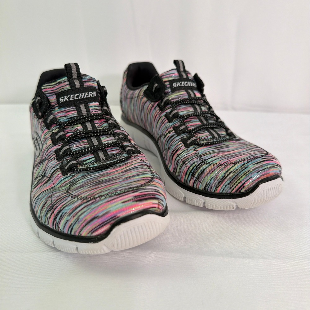 Skechers Flex Appeal 2.0 High Energy Multi Color Knit Bungee Sneakers Womens 5 - Picture 15 of 16